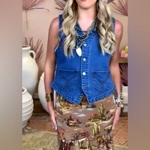 NWT New Launch-Already Sold Out, Denim Western Vest.